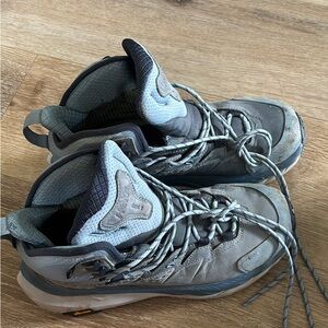 Hoka Gray Lace Up Hiking Boots